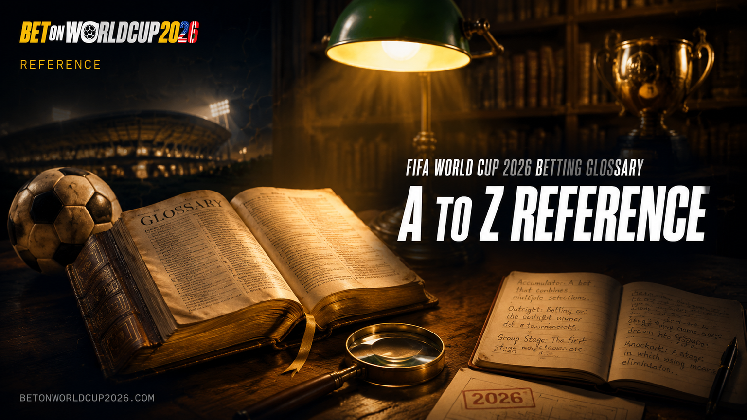 ศัพท์การแทงบอลโลก 2026 A-Z — พจนานุกรมฉบับเต็ม